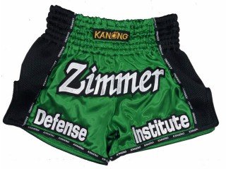 Kanong Custom Green Retro Muay Thai Shorts : KNSCUST-1186